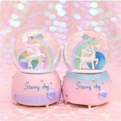 Unicorn Işıklı Küçük Boy Kar Küresi 12 Adet