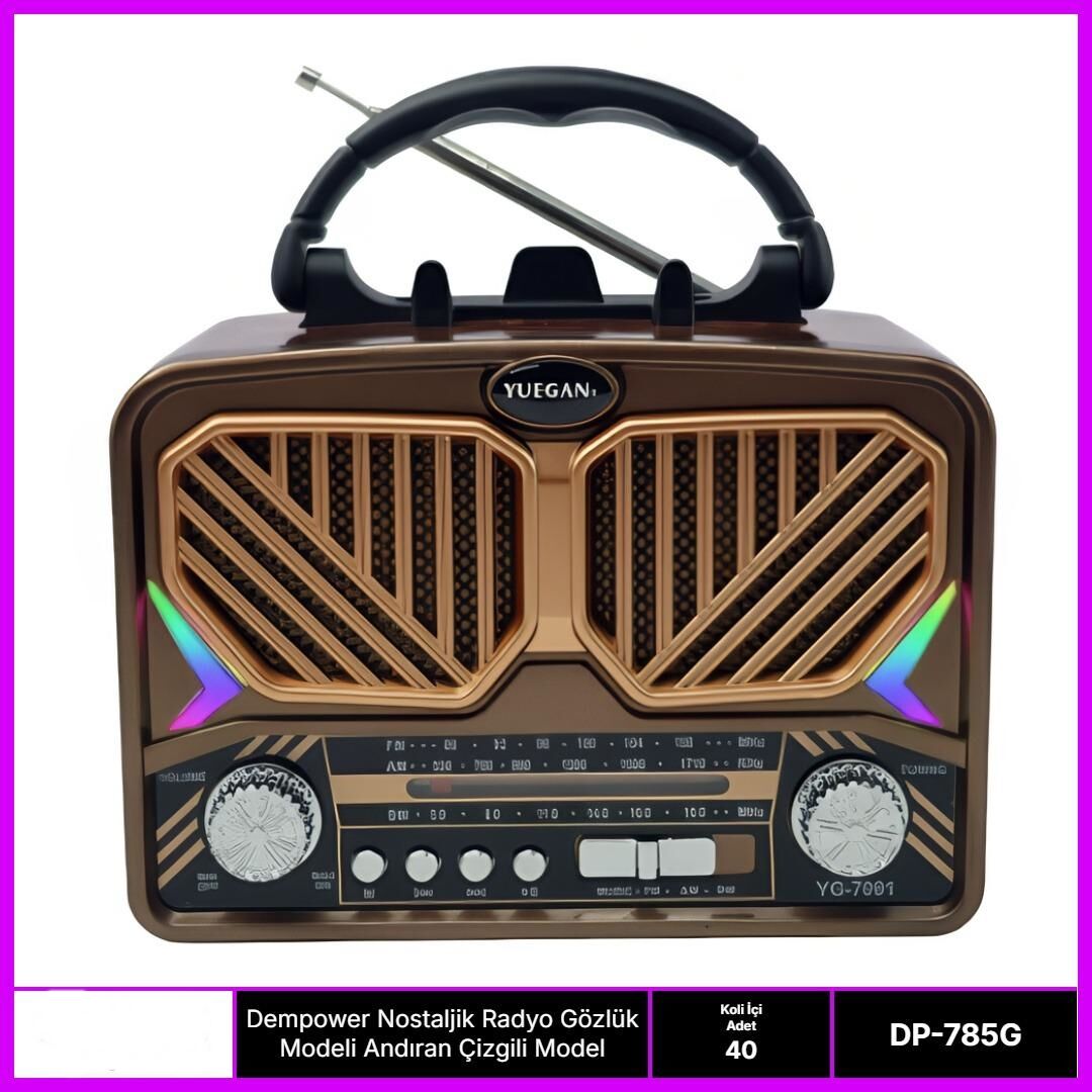 Nostarjik Ahşap Görünümlü Radyo 1 Adet
