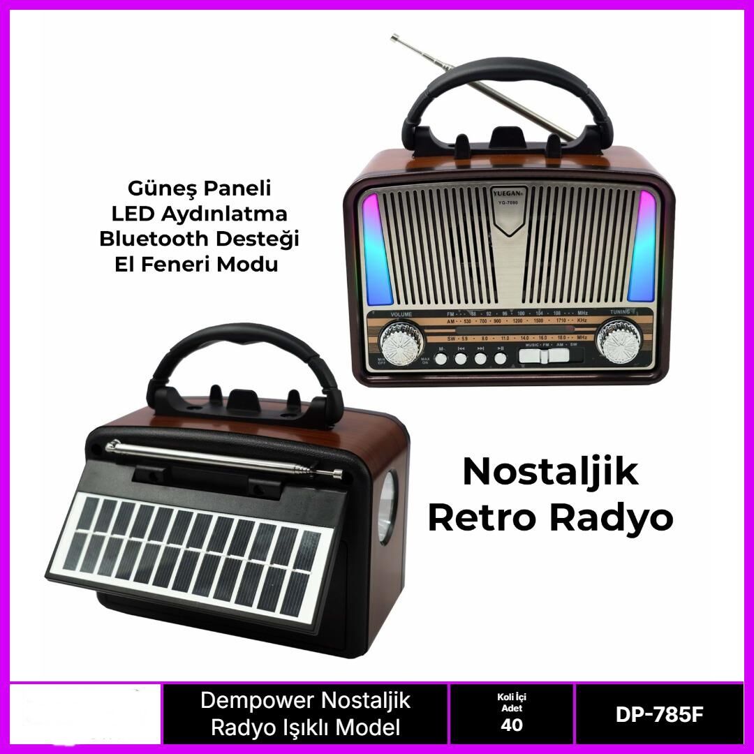 Nostarjik Ahşap Görünümlü Radyo 1 Adet