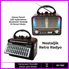 Nostarjik Ahşap Görünümlü Radyo 1 Adet