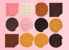 Bisküvi Şeklinde Defter 12 adet karışık