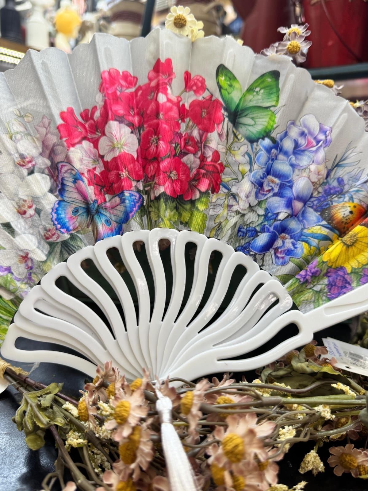 Plastik Desenli Yelpaze