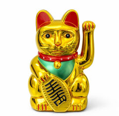 Pilli Sallanan Şans Kedisi - Maneki Neko