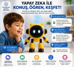 Yapay Zeka Robot Oyuncak - Konuşan Robot - Wi-Fi Uygulamalı - Çocuklar İçin Eğitici Oyuncak