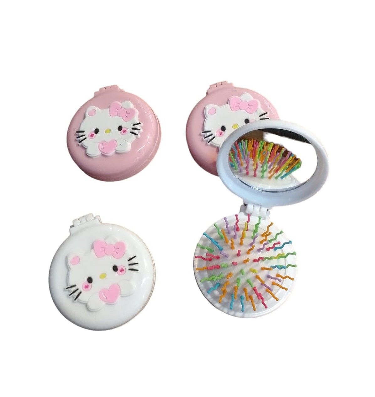 Hello Kitty Taşınabilir Cep Aynası ve Tarak 12 Adet