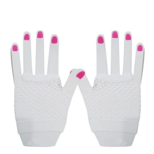 Kısa Beyaz Parmaksız File Eldiven