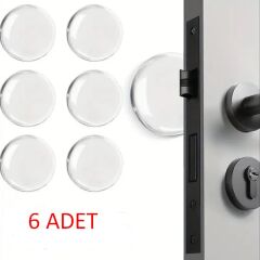 Şeffaf  Silikon Mobilya ve Kapı Durdurucu Darbe Pedi 6 lı