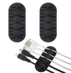 Kablo Tutucu 5 Kanallı 3lü Siyah