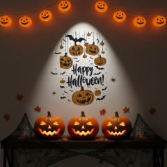 Halloween Temalı Balkabaklı Duvar Sticker Seti
