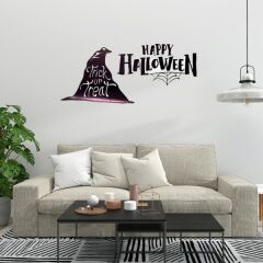 Halloween Temalı Duvar Stickerı - 3 Farklı Model - Cadılar Bayramı Dekoru - 57x24 cm