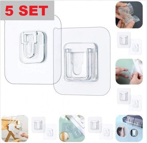 Geçmeli Klips Eşya Sabitleme Askısı 10'lu Set