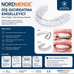 NORDMENDE Diş Gıcırdatma Engelleyici Gece Plağı | Termoplastik Diş Koruma Aparatı | Şeffaf Gece Koruyucu | Tek Beden Uyumlu