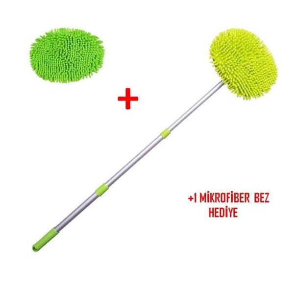 Yedek Bezli Mikrofiber Araba Yıkama Fırçası