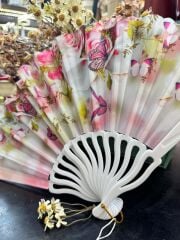 Plastik Desenli Yelpaze