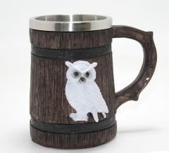 3D Kabartmalı Çelik Kupa Bardak