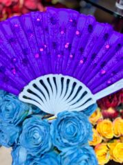 Plastik Desenli Yelpaze