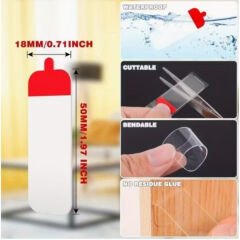 60 Parça Kolay Açılır Güçlü Çift Taraflı Bant 18mmx50mm