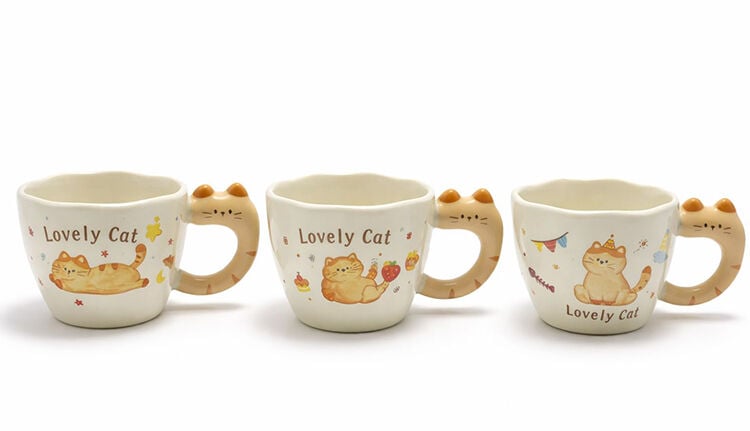 3D Kedi Figürlü Kupa Bardak Alk5036