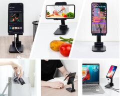 Katlanabilir Masaüstü Telefon Tutucu Stand CM-449