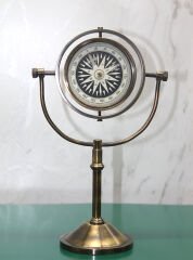 Pirinç Masa Üstü Pusula Model 4