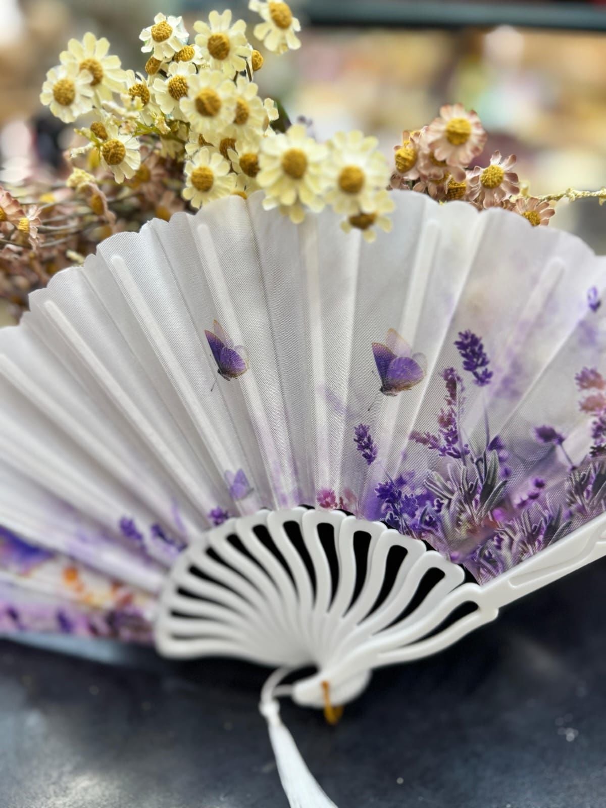 Plastik Desenli Yelpaze