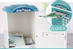 Parmak İzi Görünümlü Elektronik Şifreli Otomatik Kağıt Para Alan ATM Kumbara