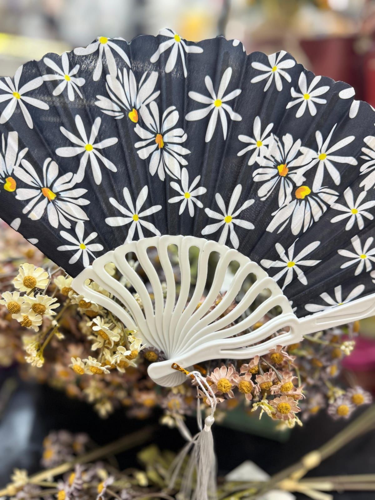 Plastik Desenli Yelpaze