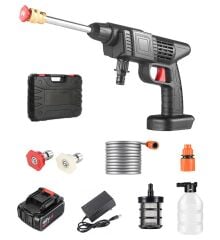 48V Şarjlı Çift Bataryalı Taşınabilir Basınçlı Oto Yıkama Bahçe Sulama Tabancası