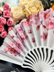 Plastik Desenli Yelpaze