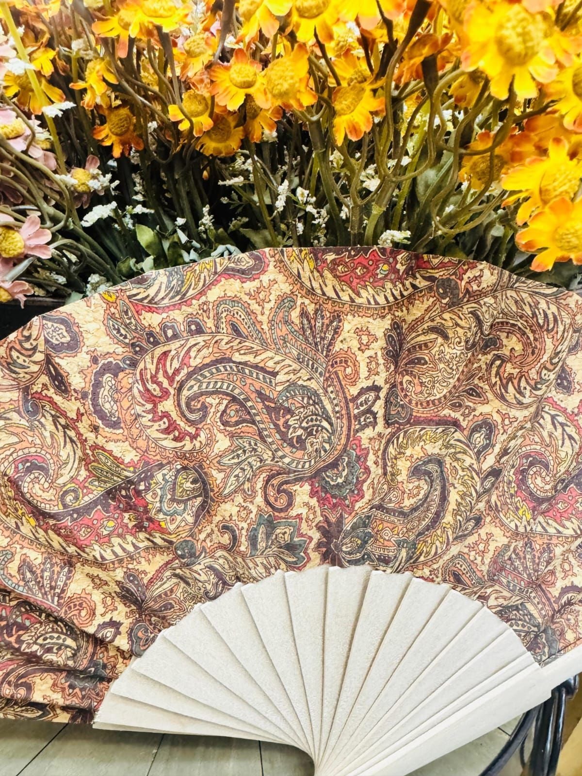 Bambu Çift Taraflı Kadife Yelpaze