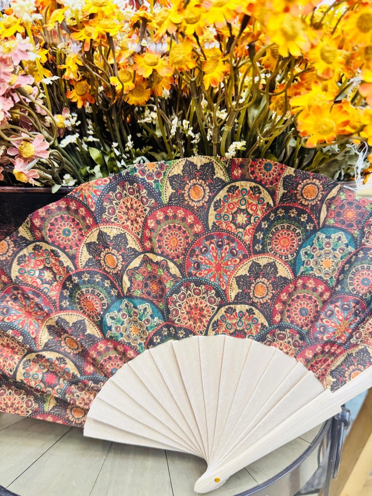 Bambu Çift Taraflı Kadife Yelpaze