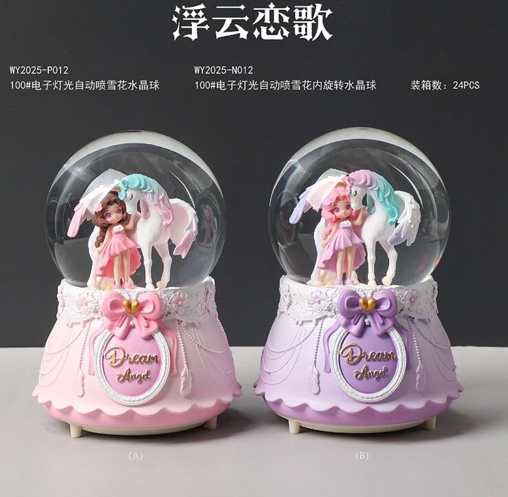 Işıklı Müzikli Püskürtmeli Büyük Boy Kar Küresi