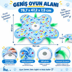 Hareketli İnteraktif Kedi Oyun Matı - USB Şarjlı - 3 Oyun Modu