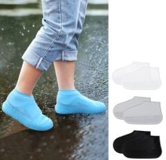 Silikon Ayakkabı Kılıfı Kaymaz Su Kir Geçirmez   L Beden Siyah