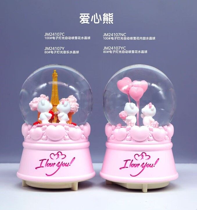 Işıklı Müzikli Püskürtmeli Büyük Boy Kar Küresi