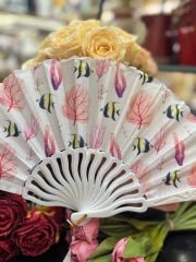 Plastik Desenli Yelpaze