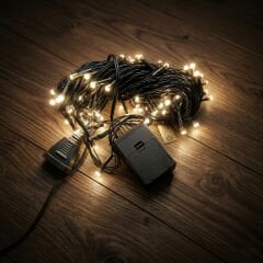 10 Metre 100 LED Damla Uçlu Gün Işığı Siyah Kablo