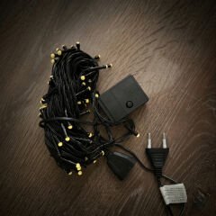 10 Metre 100 LED Damla Uçlu Gün Işığı Siyah Kablo