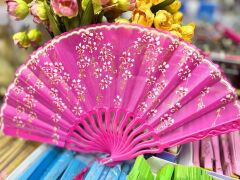 Plastik Desenli Yelpaze