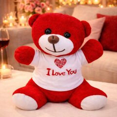 Toptan Kırmızı I Love You Ayıcık