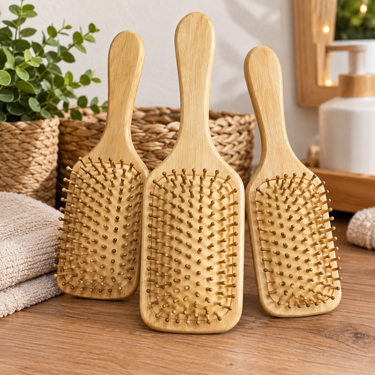 Bambu Saç Fırçası Tarak 25 cm 1 Adet