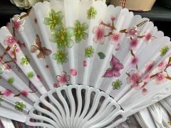 Plastik Desenli Yelpaze