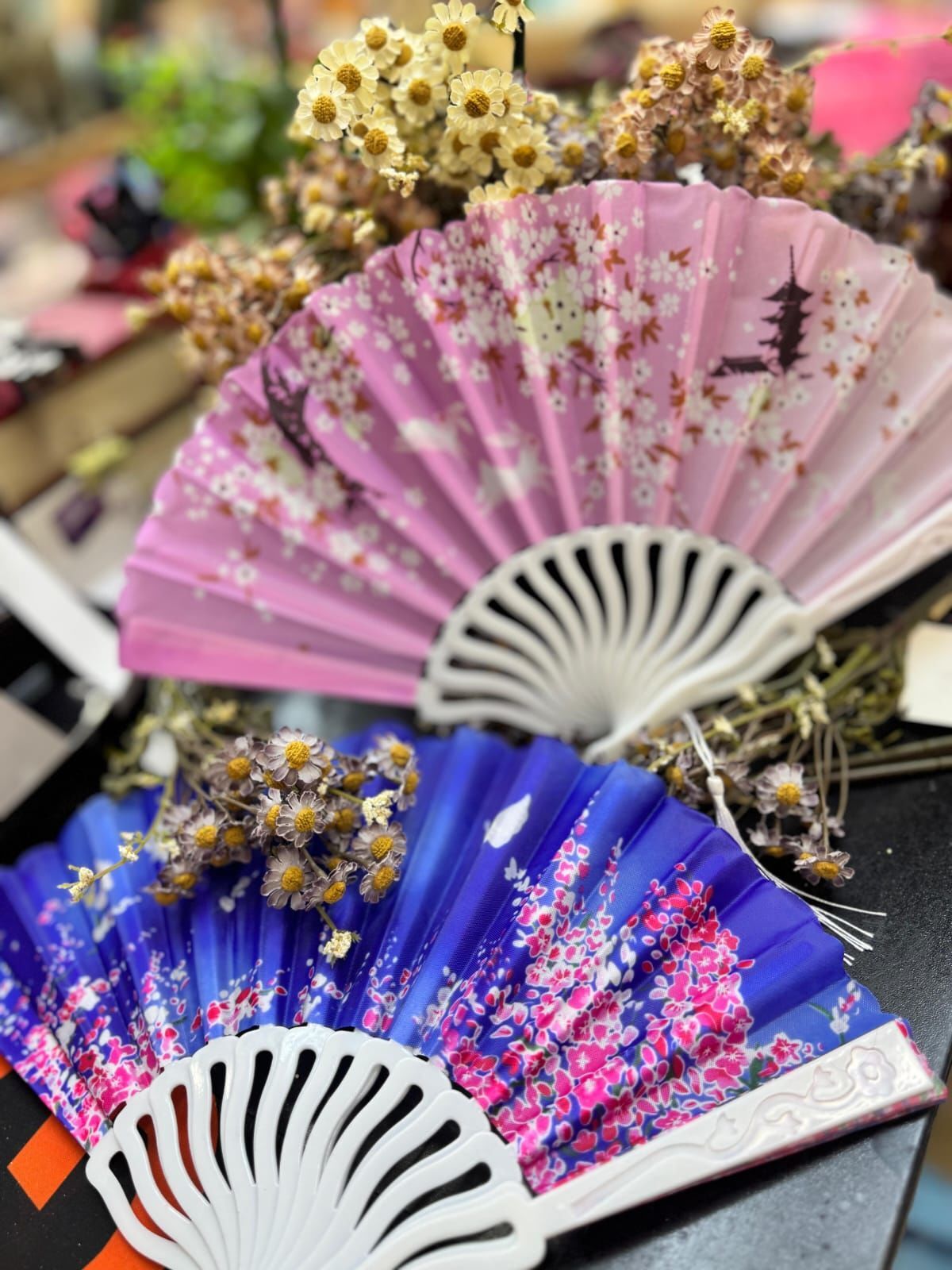 Plastik Desenli Yelpaze