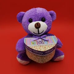 Toptan Sevimli Kalp Kutulu Peluş Ayıcık