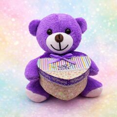 Toptan Sevimli Kalp Kutulu Peluş Ayıcık