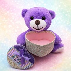 Toptan Sevimli Kalp Kutulu Peluş Ayıcık