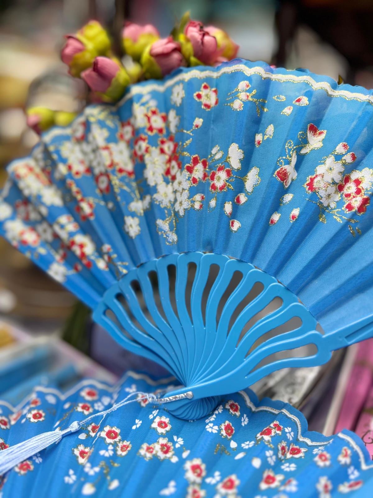 Plastik Desenli Yelpaze