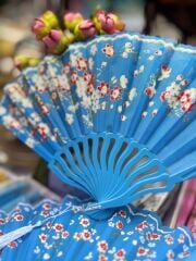 Plastik Desenli Yelpaze