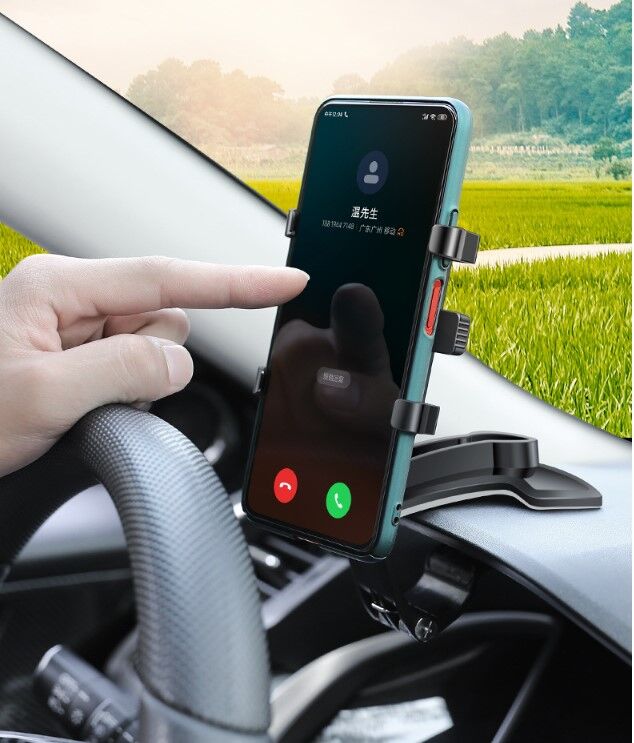 Araba Gösterge Üstüne Takılan 360 Oynar Başlıklı Telefon Tutucu
