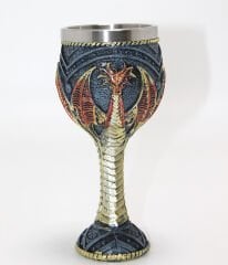 Ejderha Tasarımı 3D Kabartmalı Çelik Kadeh Bardak